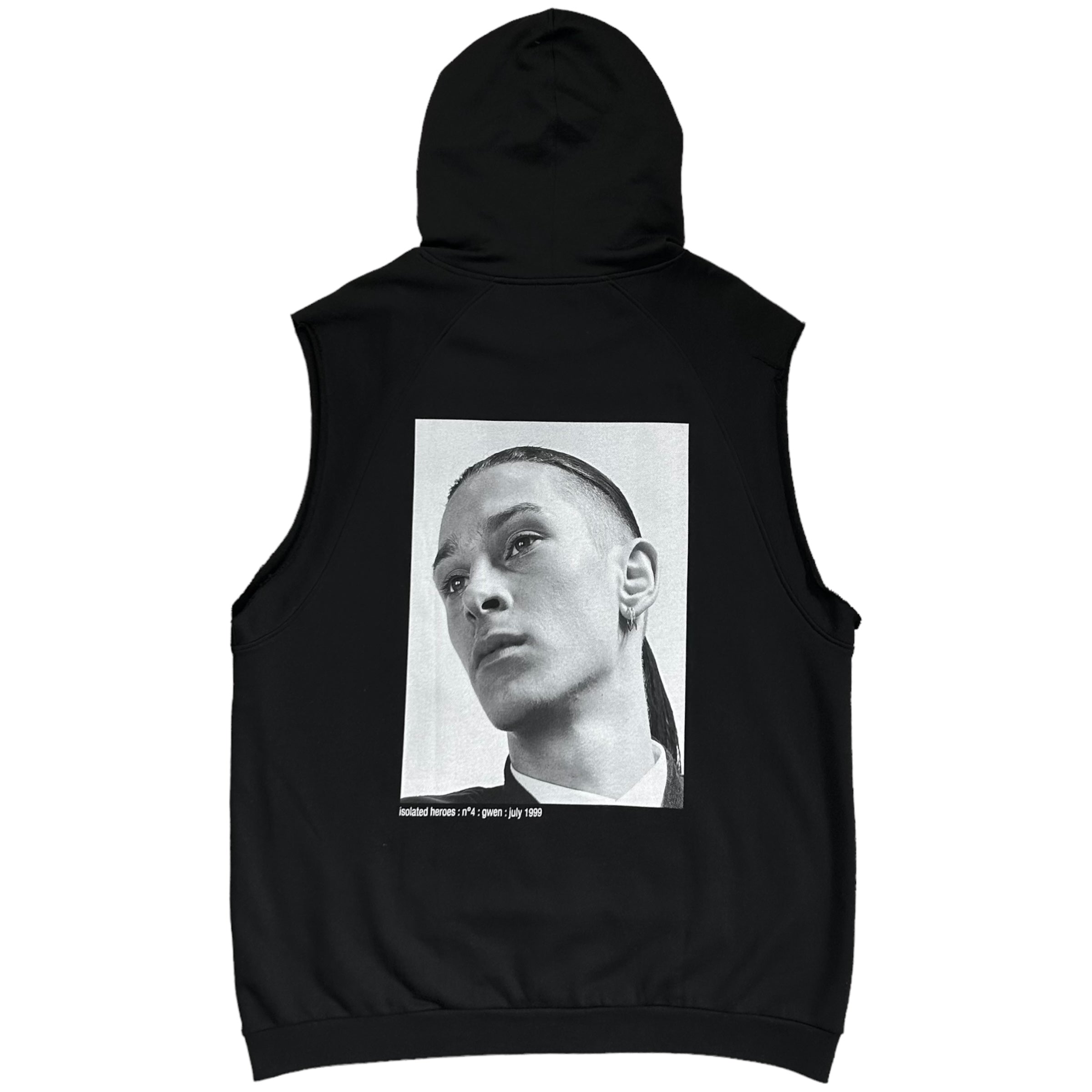 Raf Simons Sleeveless Isolated Heroes Hoodie SS16 Vertical Rags