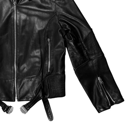 Gucci by Frida Giannini Dual Waist Belt Moto Leather Jacket - AW08