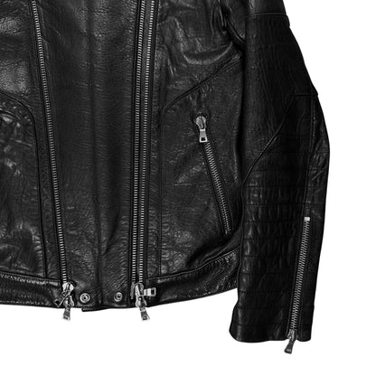 Balmain by Decarnin Dual Zip Moto Leather Jacket - AW11