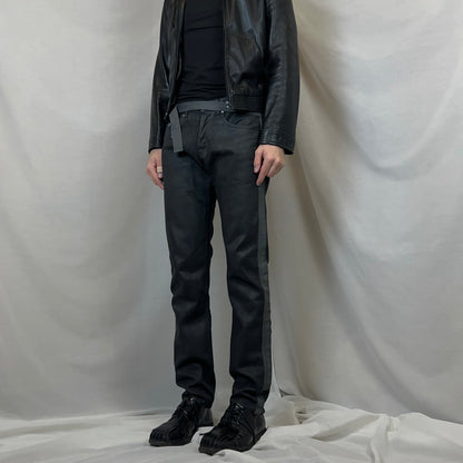 Dries Van Noten Waxed Bondage Jeans - AW14