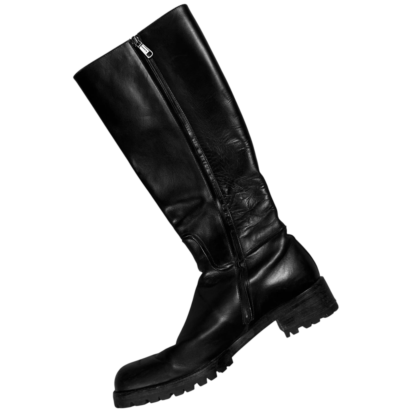 Jil Sander Tall Zip Combat Boots