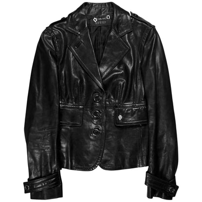 Gucci by Tom Ford Multi Strap Military Leather Blazer - AW03