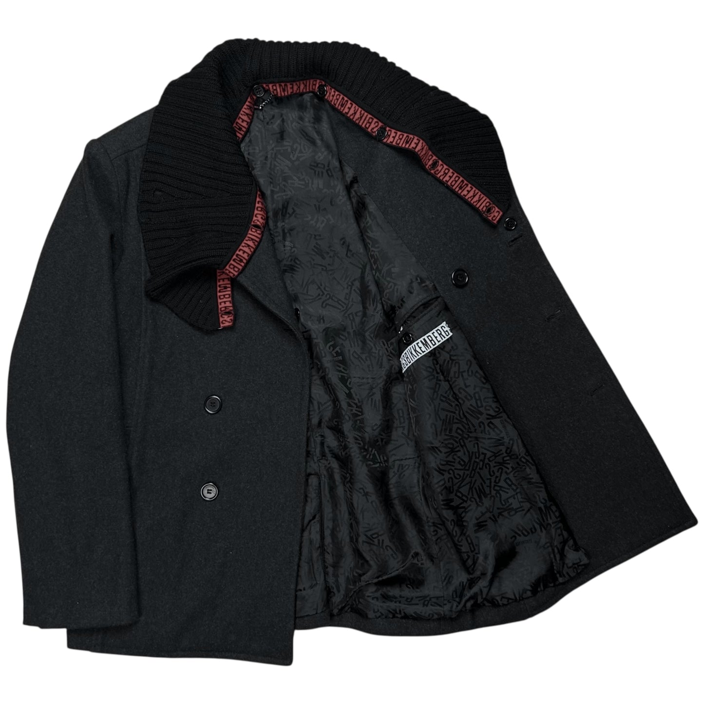 Dirk Bikkembergs Scarfed Caban Wool Jacket