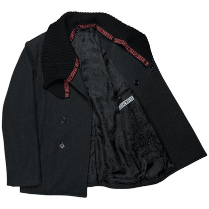 Dirk Bikkembergs Scarfed Caban Wool Jacket