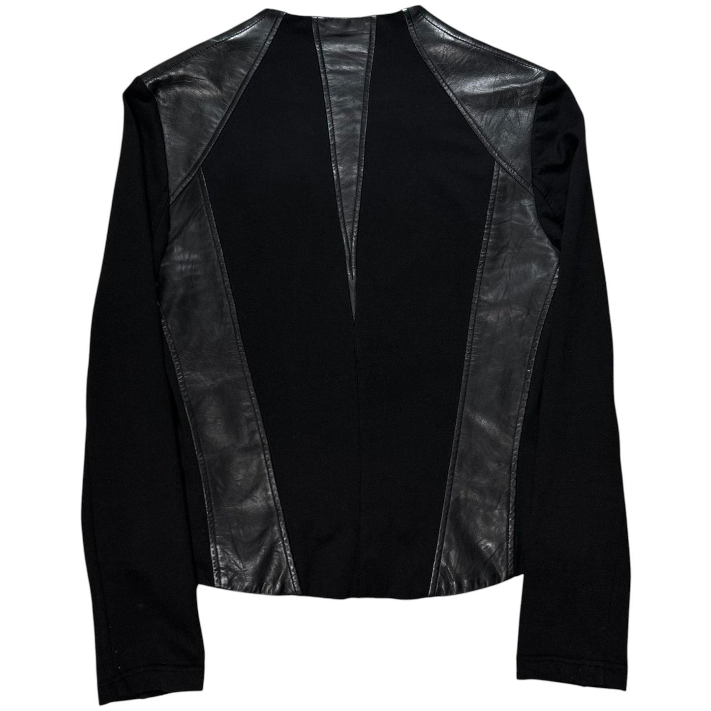 Helmut Lang Asymmetric Panel Leather Jacket - AW11