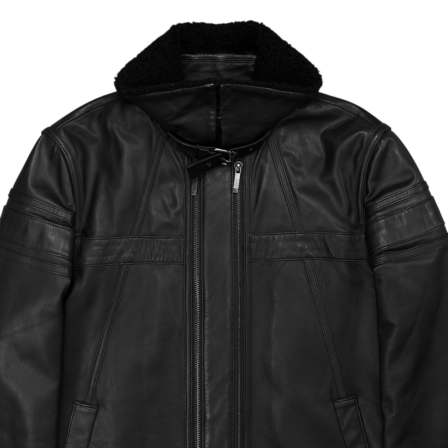 Givenchy Dual Zip Pilot Leather Jacket - AW11