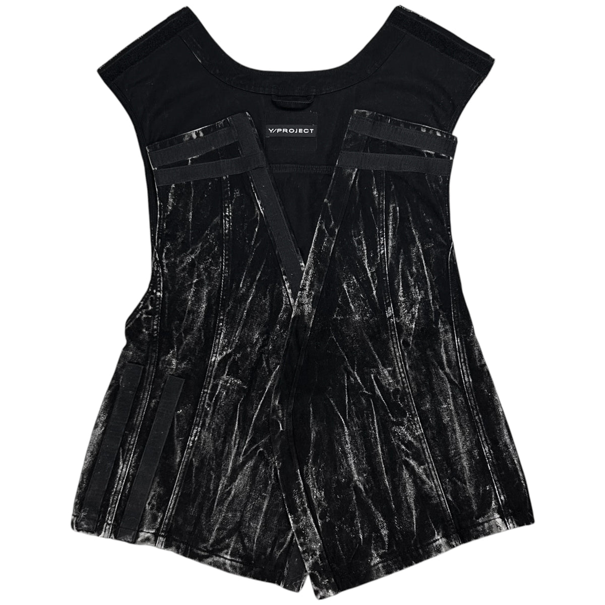 Y/Project Whisker Denim Velcro Vest - AW24