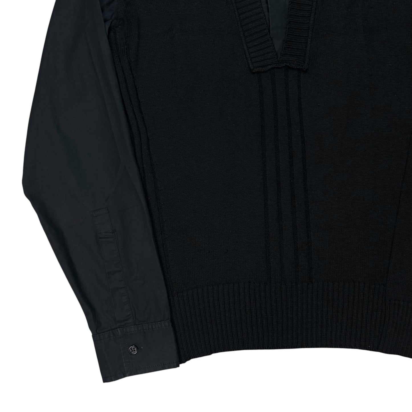 Dirk Bikkembergs Asymmetric Hybrid Shirt Layered Sweater - AW07