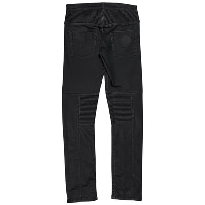 Dirk Bikkembergs Waxed Stud Biker Jeans