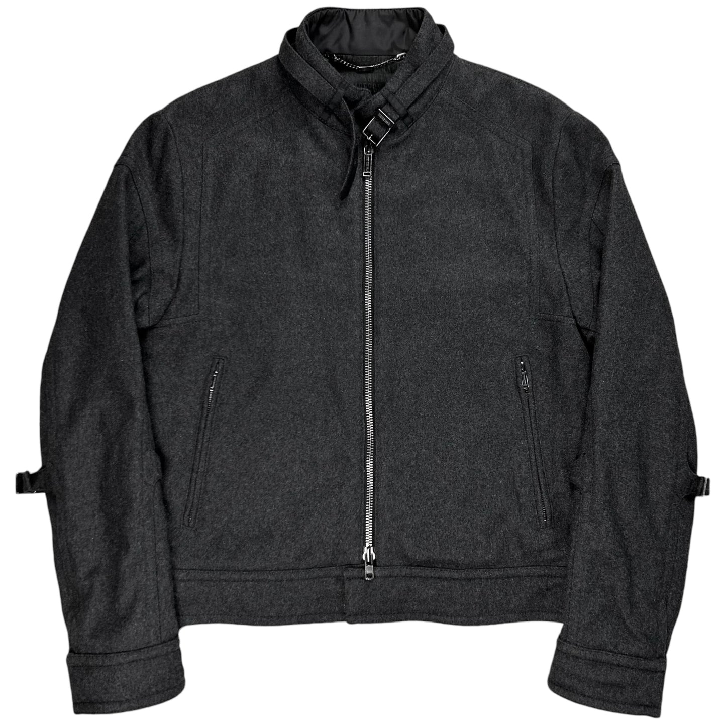 Dirk Bikkembergs Multi Belted Wool Flight Jacket