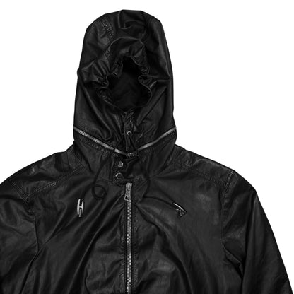 Gucci by Tom Ford Zip Hood Leather Jacket
