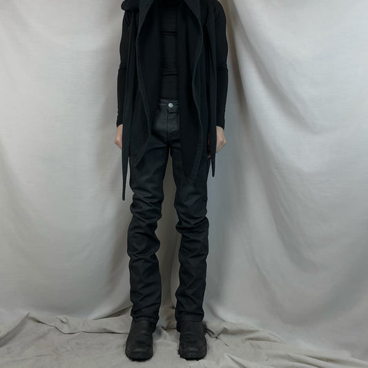 Dirk Bikkembergs Waxed Tape Zip Jeans - AW08