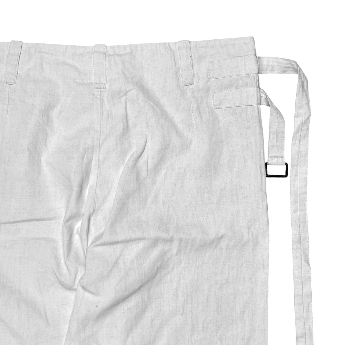 Ann Demeulemeester Dual Bondage Belt Coated Linen Pants - SS03
