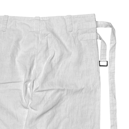 Ann Demeulemeester Dual Bondage Belt Coated Linen Pants - SS03
