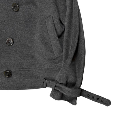 Jil Sander Sleeve Belted Angora Wool Peacoat - 2000s