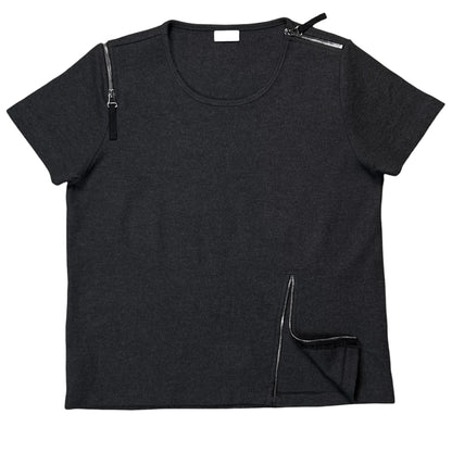 Dries Van Noten Multi Zip Wool T-Shirt - AW14
