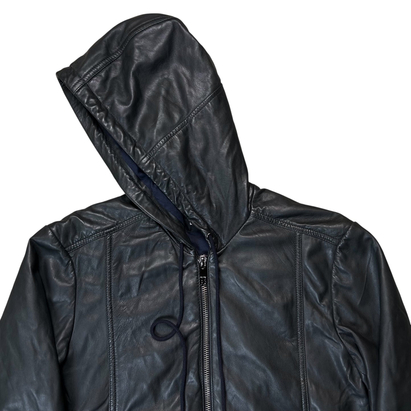 Dirk Bikkembergs Hooded Sheep Leather Blouson
