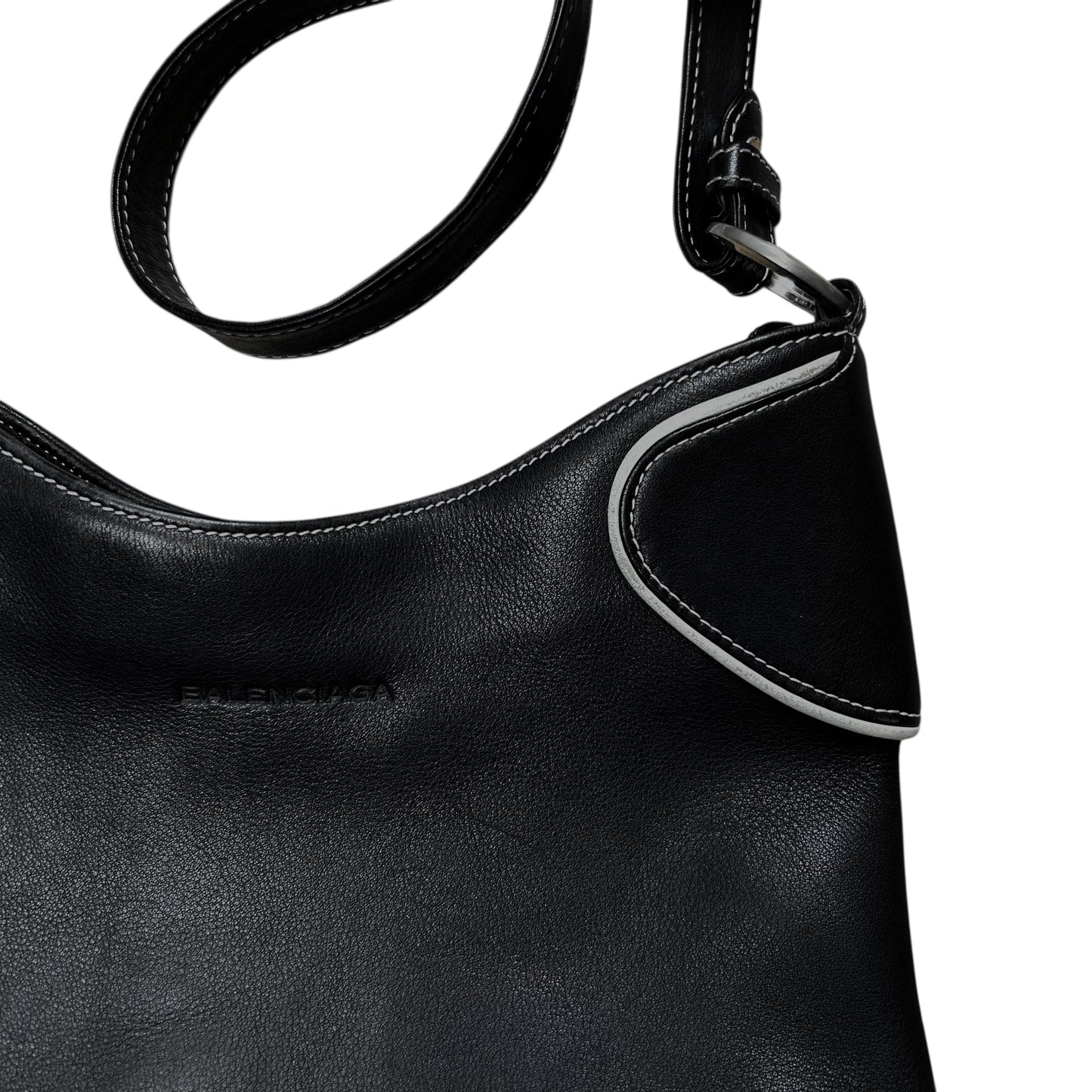 Balenciaga Curved Piping Leather Bag