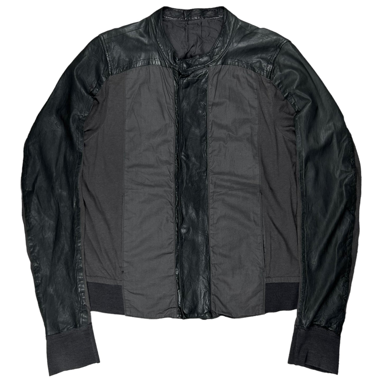 Rick Owens Cropped Hybrid Leather Bomber Jacket