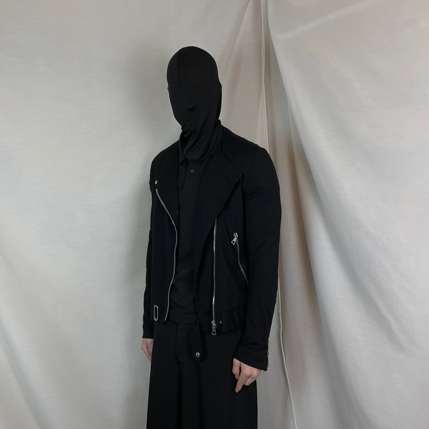 Maison Martin Margiela Belted Collarless Biker Jacket - AW01