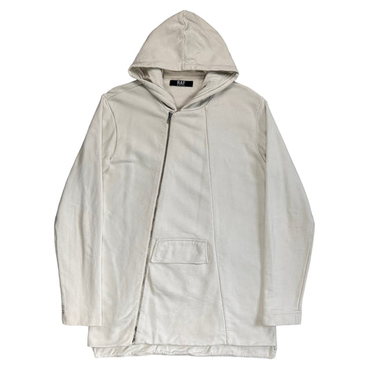 RAF by Raf Simons Diagonal Zip Flap Hoodie - SS08