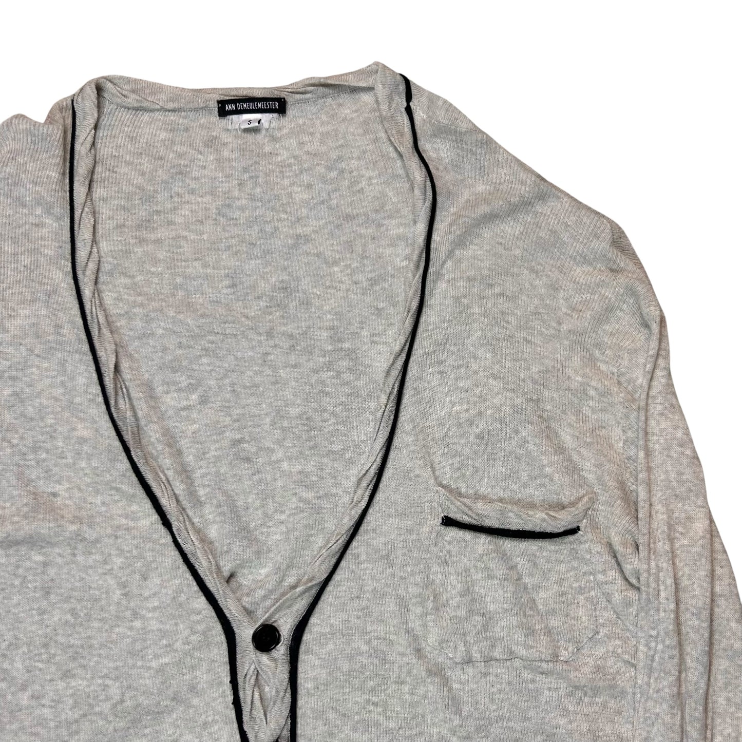 Ann Demeulemeester Contrasted Cashmere Cardigan - AW08