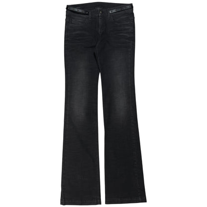 Gucci by Frida Giannini Flared Stud Leather Stap Jeans - AW13