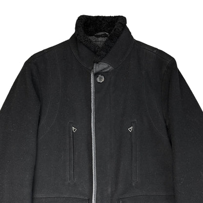 Prada Leather Trimmed Wool Jacket