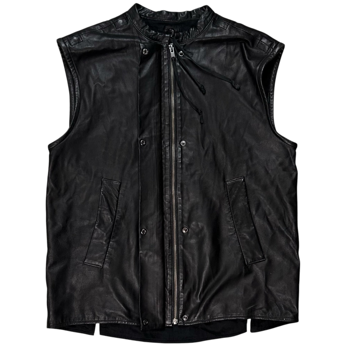 MM6 Maison Martin Margiela Tassel Moto Leather Vest - SS12