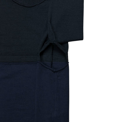 Comme des Garcons Shirt Cut Out Two Tone Wool Sweater