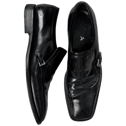 Prada Square Panel Monk Strap Loafers