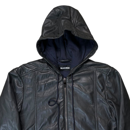 Dirk Bikkembergs Hooded Sheep Leather Blouson