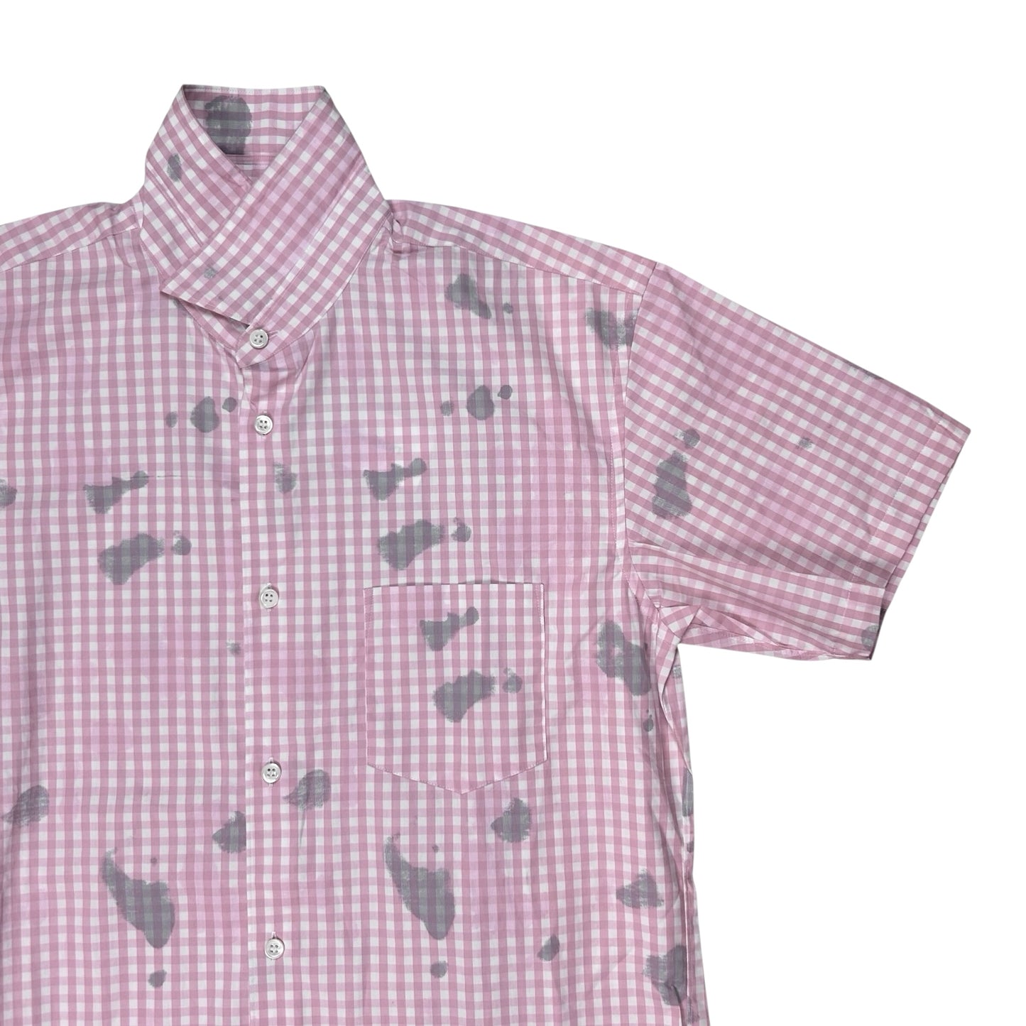 Comme des Garcons Shirt Stain Print Gingham Shirt - SS24