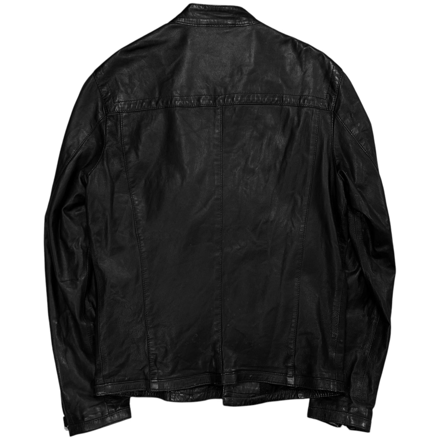 Dirk Bikkembergs Double Zip Racer Leather Jacket