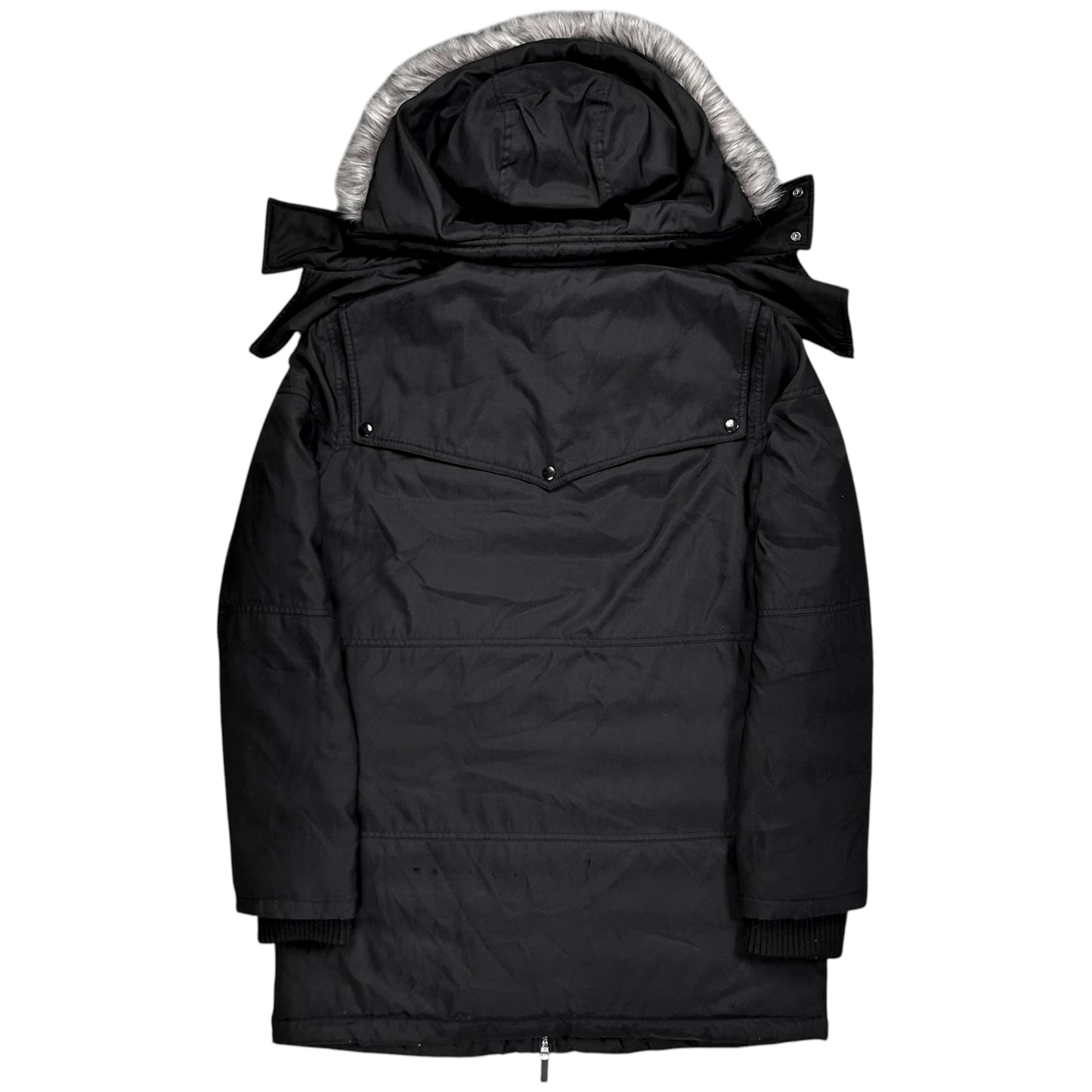 Dirk Bikkembergs Faux Fur Hood Utility Parka