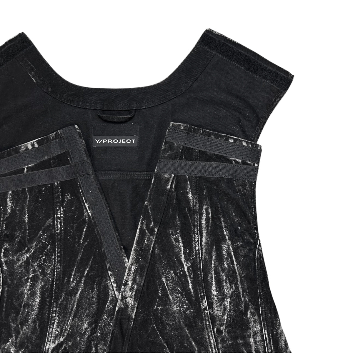 Y/Project Whisker Denim Velcro Vest - AW24