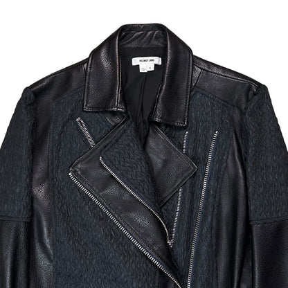 Helmut Lang Jacquard Multi Zip Perfecto Leather Jacket - AW12