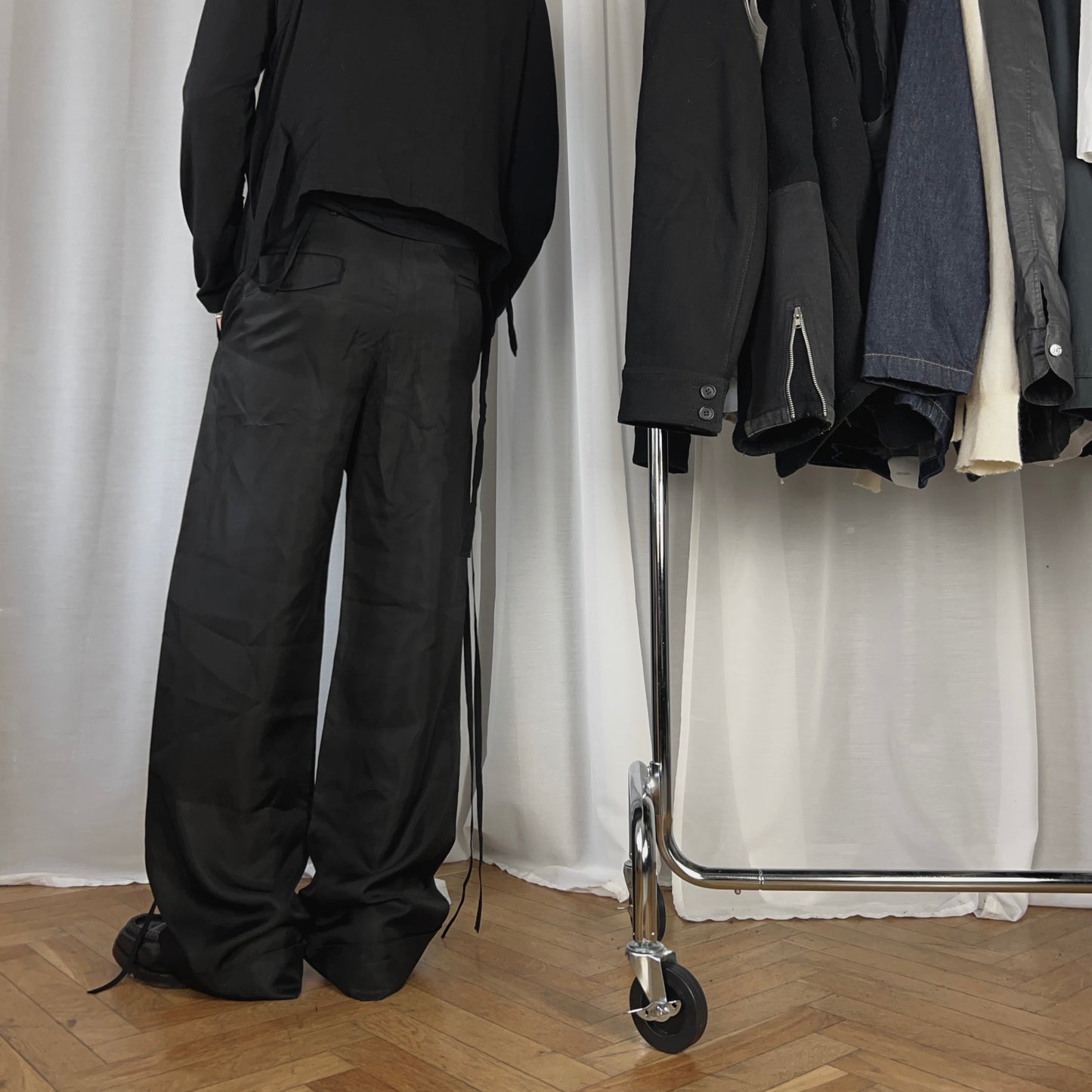 Ann Demeulemeester Bonne Cupro Garbadine Trousers - SS22