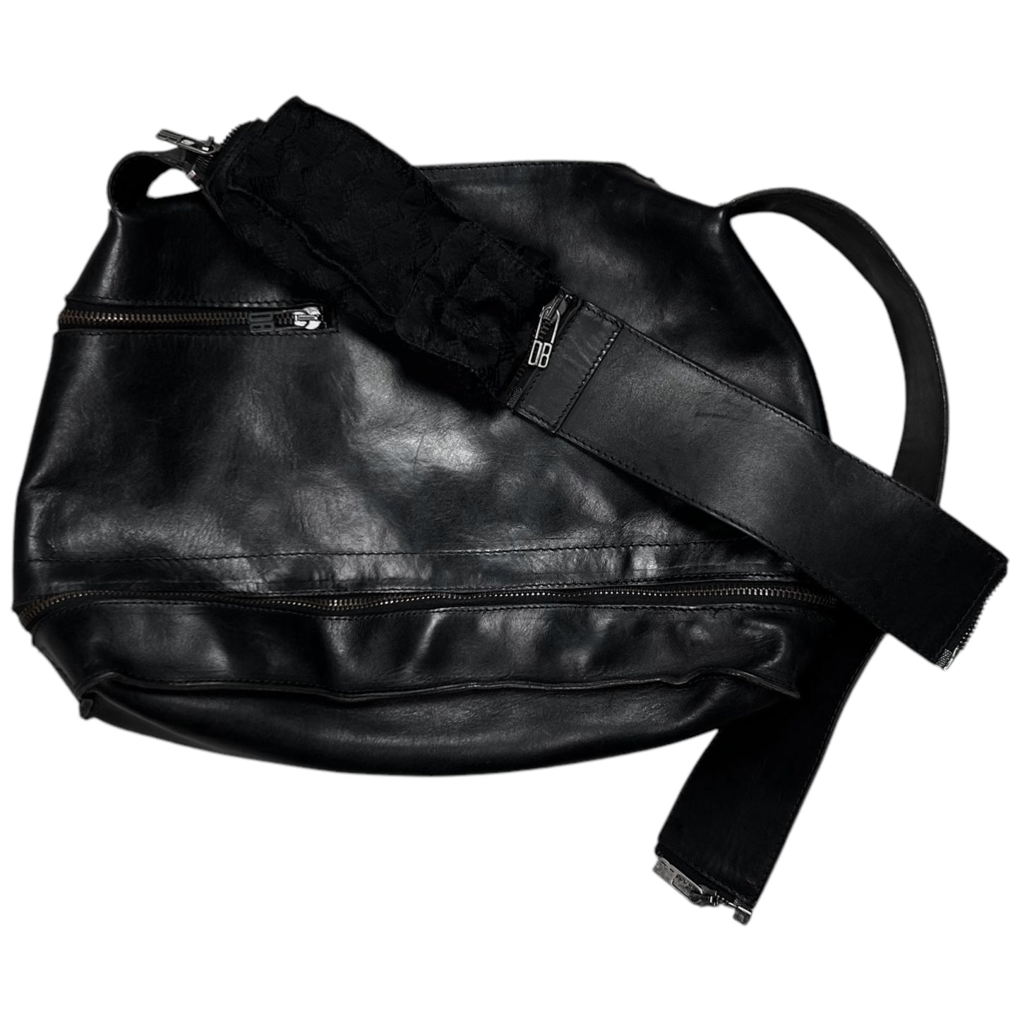 Dirk Bikkembergs Multi Zip Cargo Leather Bage