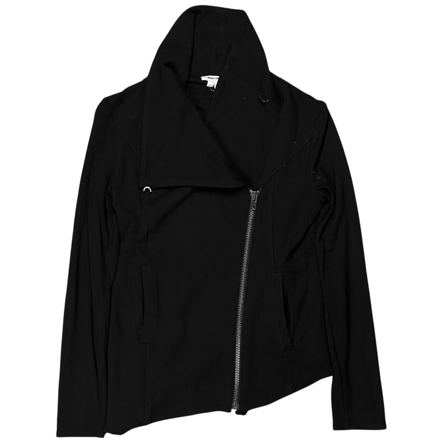 Helmut Lang Asymmetric Drape Collar Rayon Jacket - SS14