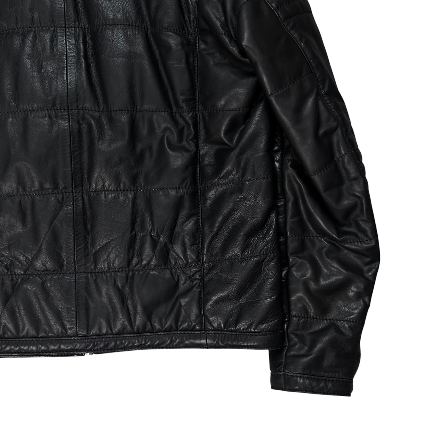 Dirk Bikkembergs Quilted Chest Zip Moto Jacket - AW08
