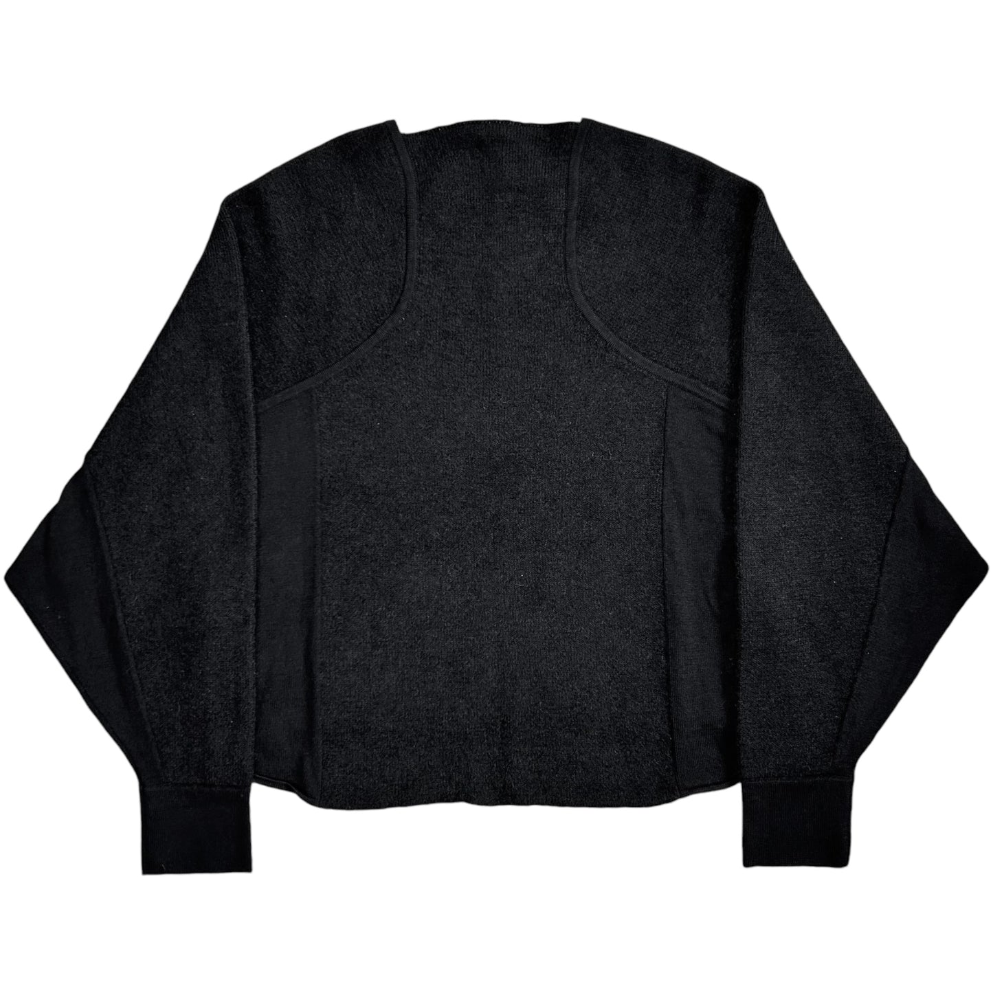 Helmut Lang Cropped Panelled Knit Sweater