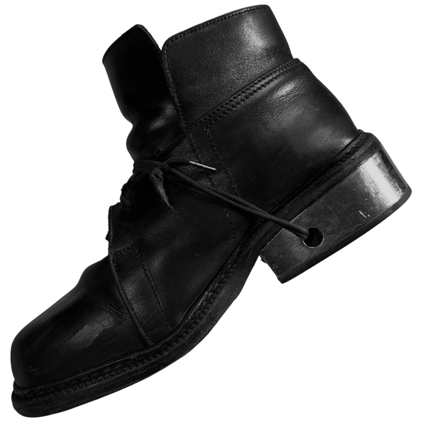 Dirk Bikkembergs Fur Lined Mid Top Metal Heel Boots - AW96