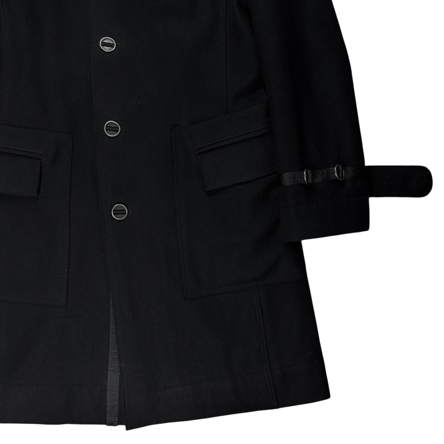 Dirk Bikkembergs Sleeve Belted Wool Coat