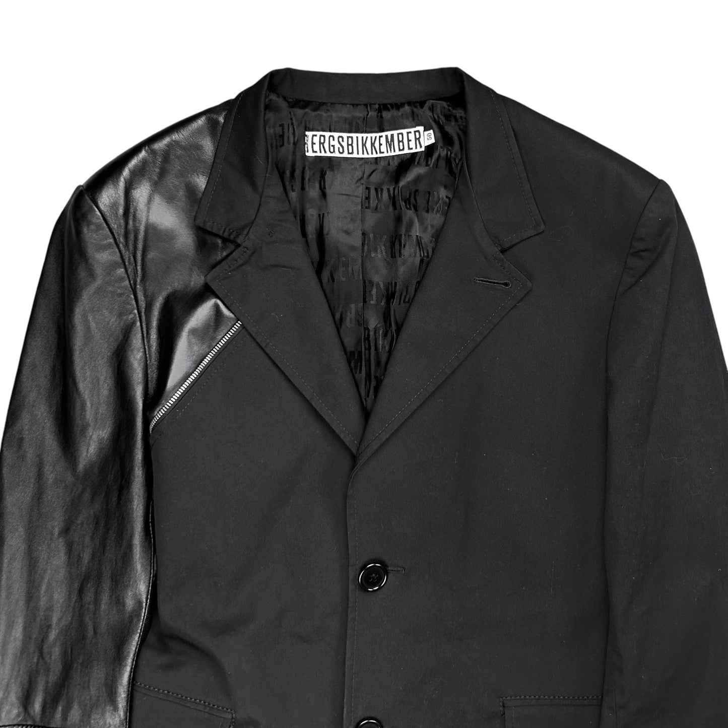 Dirk Bikkembergs Hybrid Zipped Lamb Leather Blazer