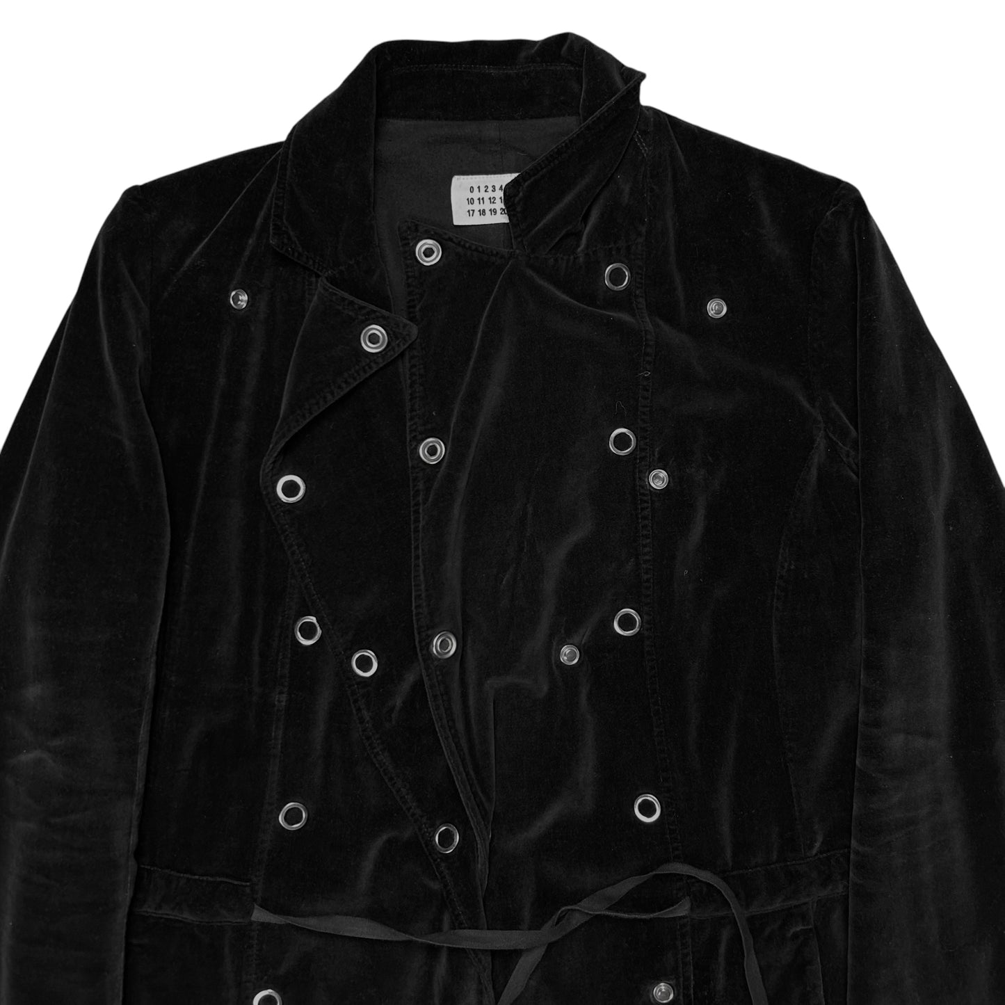 Maison Martin Margiela Ring Button String Velvet Coat - AW06