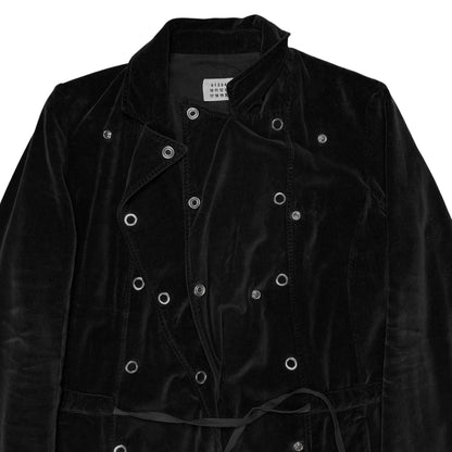 Maison Martin Margiela Ring Button String Velvet Coat - AW06