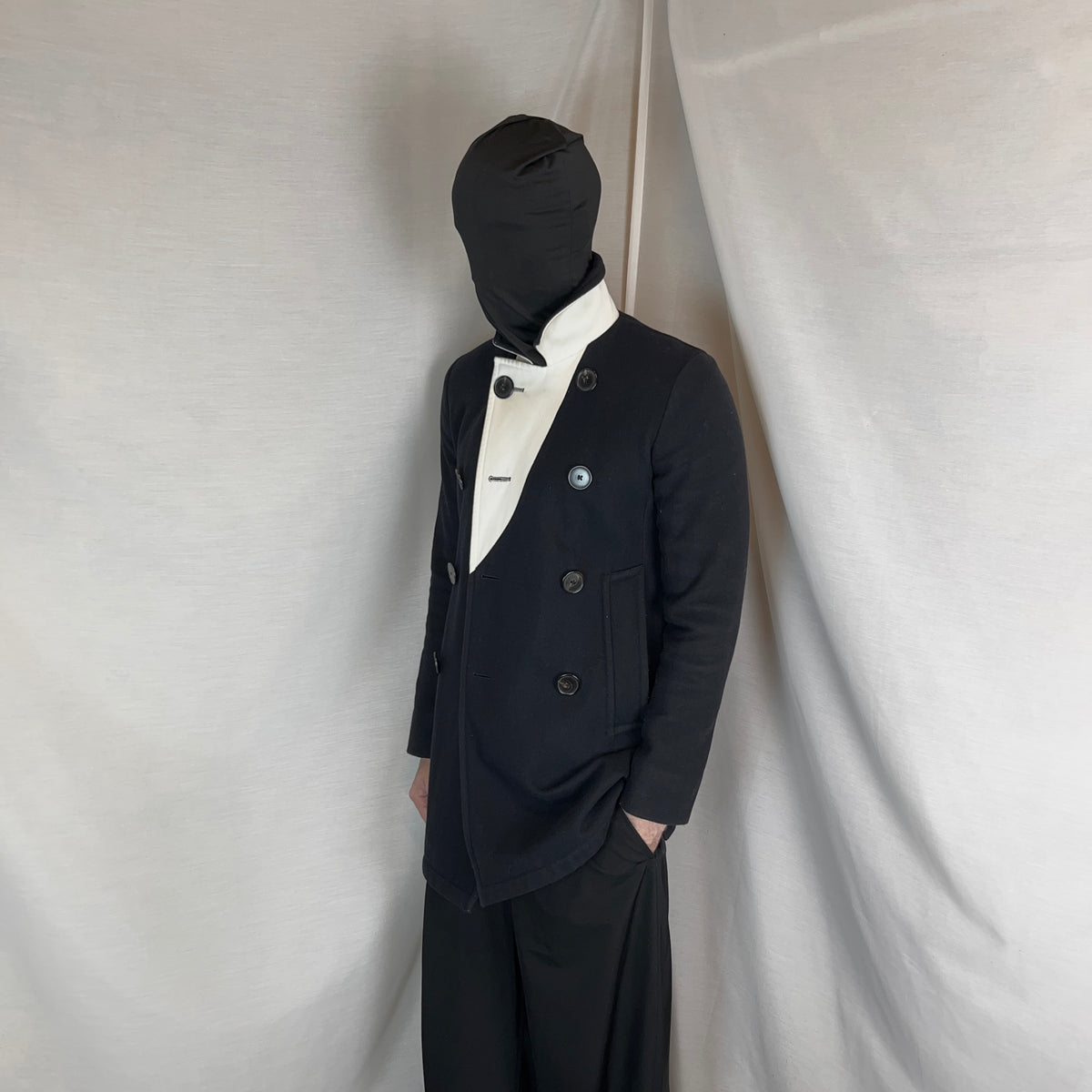 Jil Sander Contrast Collar Cashmere Coat - 90s