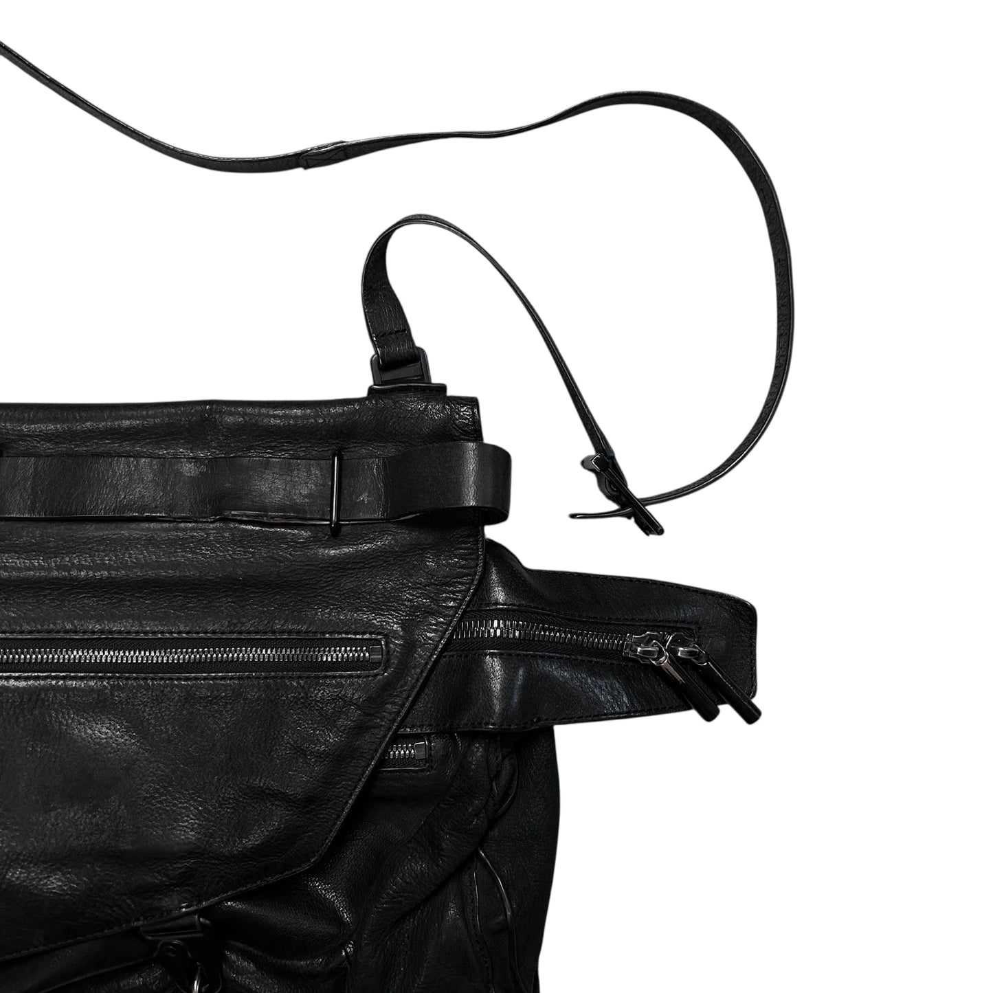 Helmut Lang Carabiner Asymmetric Leather Bag