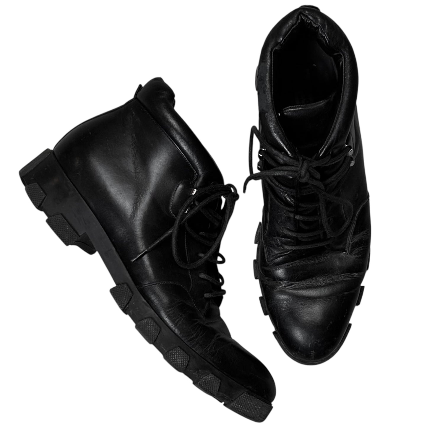 Balenciaga Hiking Mid Top Combat Boots